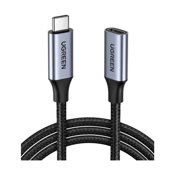 UGREEN US372 (30205) USB-C Male to USB-C Female Gen2 Alu Case Braided Extension Cable 1M