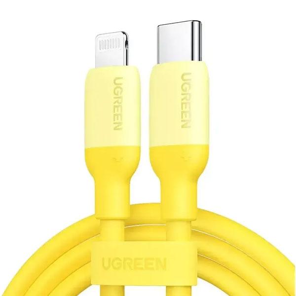 UGREEN US387 (20308) USB-C to Lightning Silicone Cable 1m (Yellow)