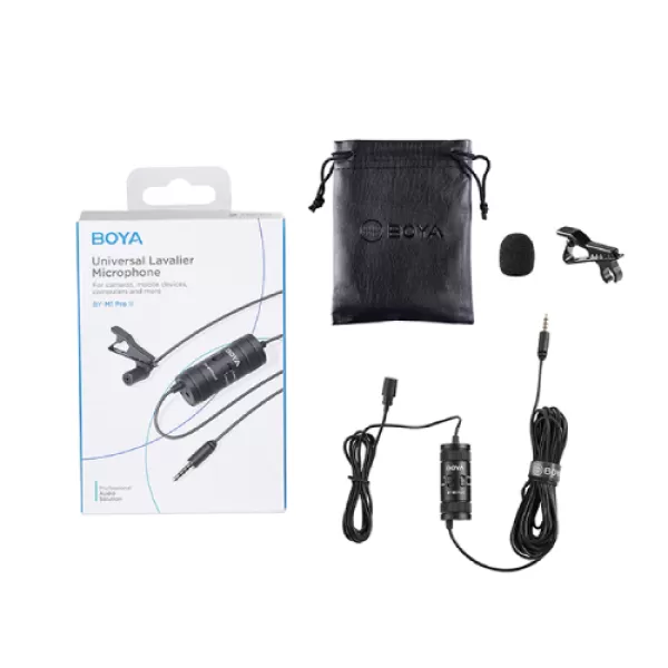 BOYA BY-M1 Pro II Universal Lavalier Microphone ( no need batteries )
