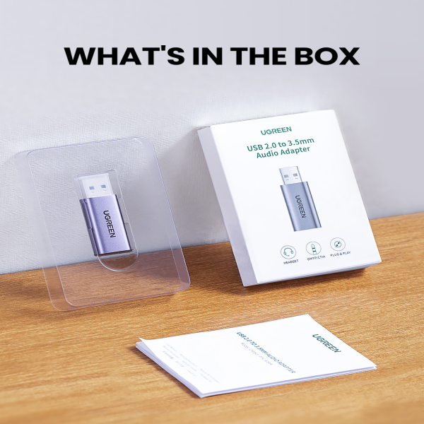 Ugreen USB to Audio Jack USB External Sound Card 3.5mm Audio Adapter