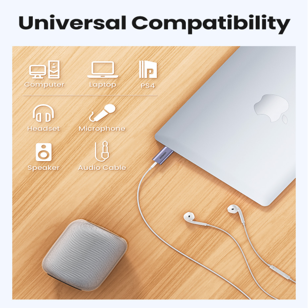 Ugreen USB to Audio Jack USB External Sound Card 3.5mm Audio Adapter