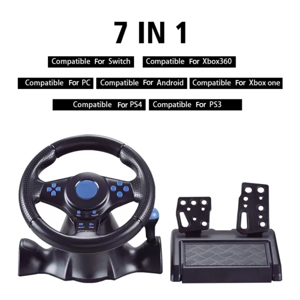Steering Wheel for Nintendo Switch PC PS3 PS4 Xbox 360 android 7 in 1 Racing Wheel