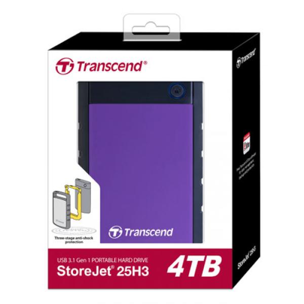 Transcend StoreJet 25H3 4TB USB 3.1 External 2.5