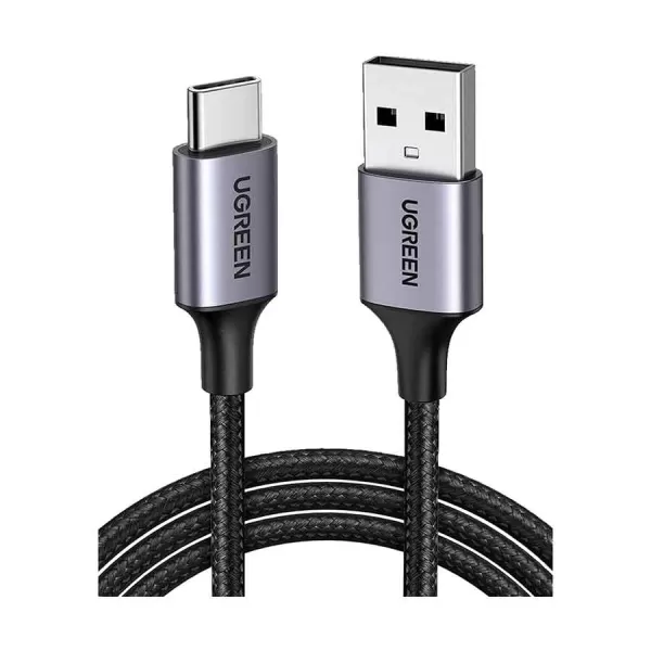 UGREEN US288 (60127) USB-A 2.0 to USB-C Cable Nickel Plating Aluminum Braid 1.5m (Black)