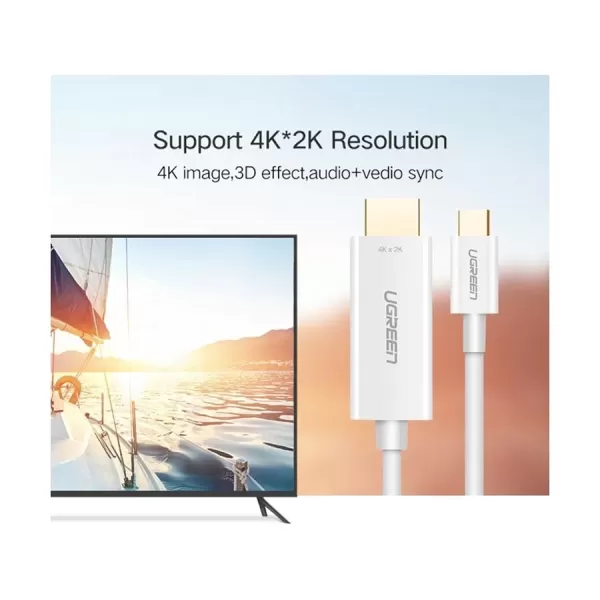 UGREEN MM121 (30841) USB Type-C To HDMI CABLE 1.5M