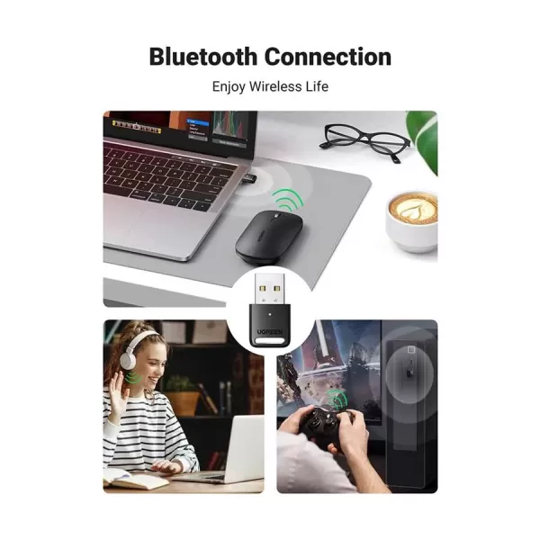 Ugreen CM390 (80890) USB Bluetooth 5.0 Black Adapter