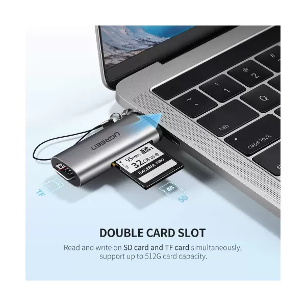 UGREEN CM184 (50704) USB-C +USB-A To TF/SD 3.0 Card Reader