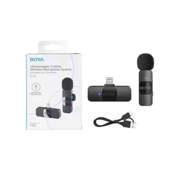 Boya BY-V2 Ultracompact 2.4GHz Wireless Microphone for IOS