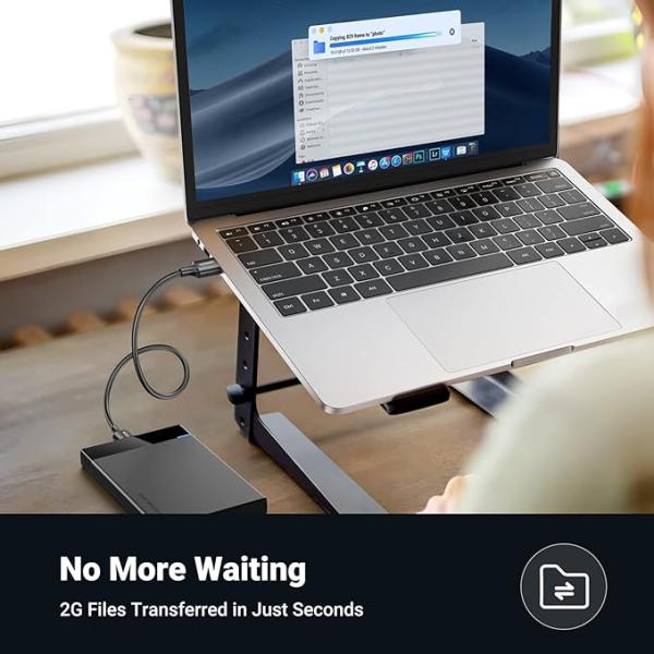 UGREEN USB 3.0 Cable 1.5FT, Nylon Braided Male to Male Cable, 5Gbps