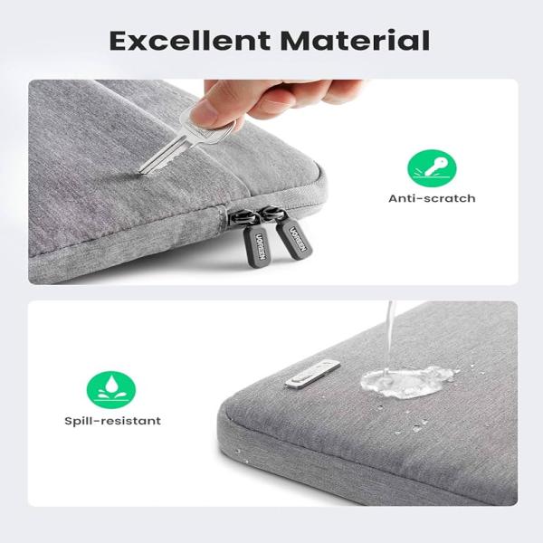 UGREEN LP437 (30325) 15.9 Inch Grey Laptop Sleeve Bag
