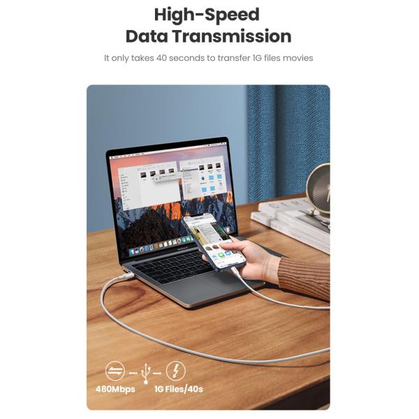 UGREEN US155 (20728) USB-A Male to Lightning Male Cable