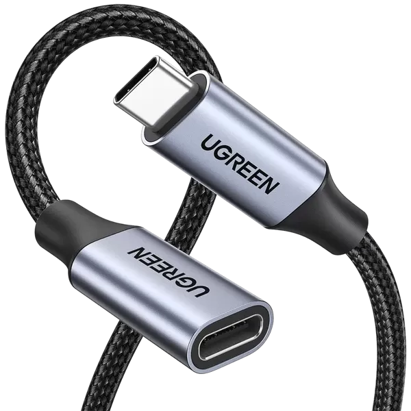 UGREEN US372 (80810) USB-C Male to Female Gen2 5A Braided Cable 0.5m