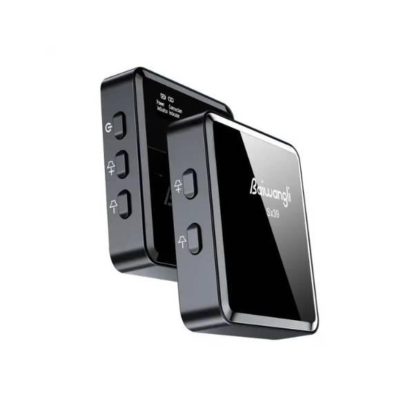 BAIWANGLI SX39 Wireless Lavalier Microphones for IOS and Android, 2.4GHz Dual Professional Lapel Mic