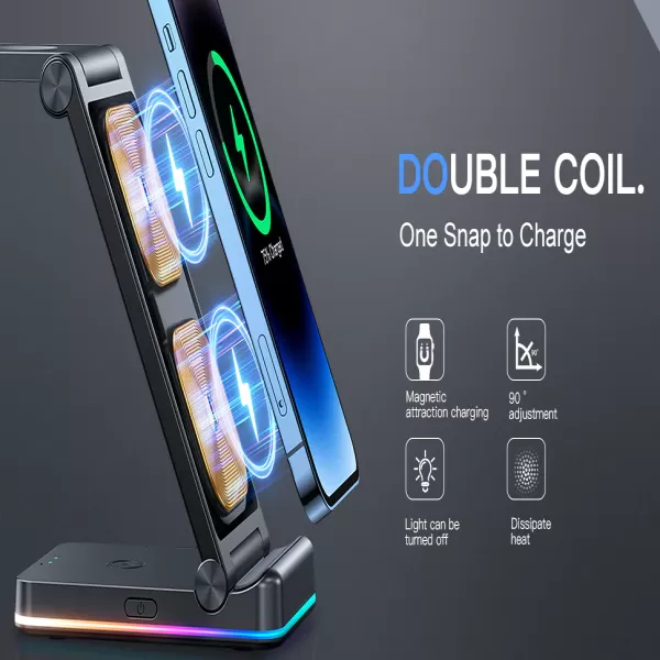 JOYROOM JR-WQN01 3 in 1 Foldable Wireless  Charging Station