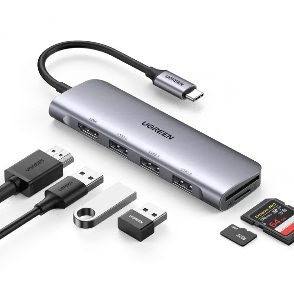 UGREEN CM511 (20956A) 6-in-1 USB-C TO USB Multifunction Hub