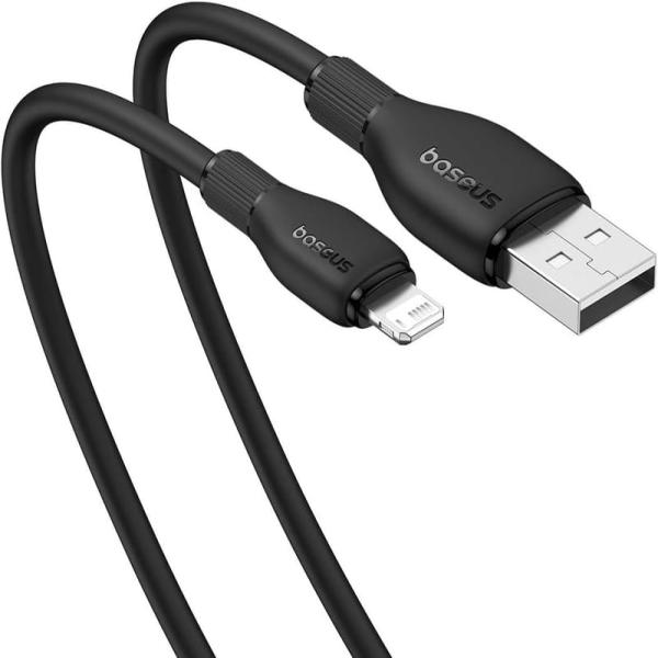 Baseus Pudding Fast Charging Lightning 2.4 A. Cable 1.2m-Black