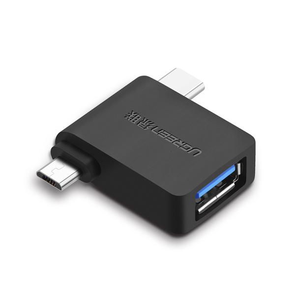 UGREEN 30453 2 in 1 Adapter Micro USB Male + USB Type C Male to USB 3.0 Female