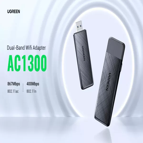 UGREEN CM492 (50340) AC1300 Dual Band Wireless USB Adapter