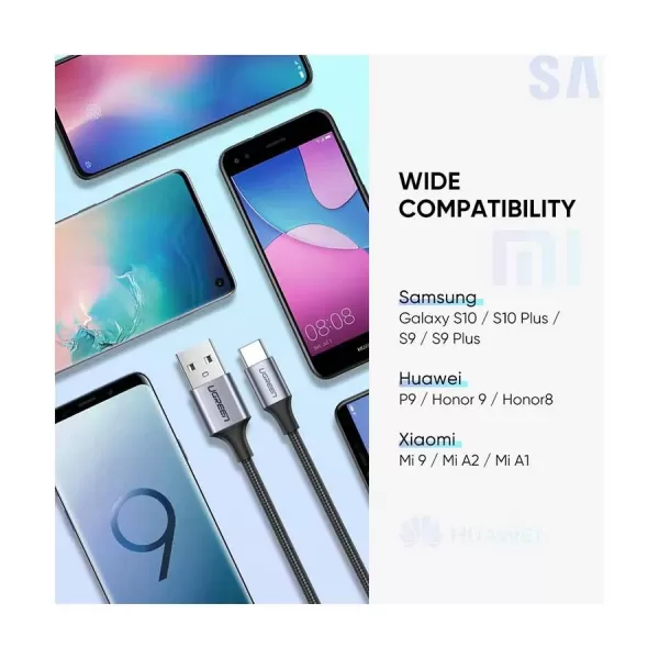 UGREEN 60128 USB-C Male To USB 2.0 A Male Cable - 2M