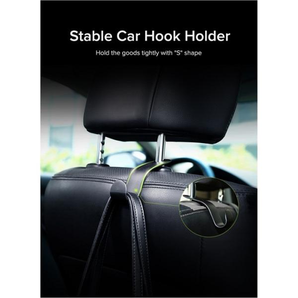 UGREEN 30337 Car Seat Hanger(Black)