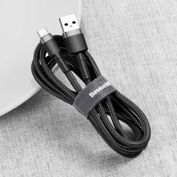 Baseus Cafule USB C Fast Charger Cable 3A Charging Black and Grey 2M
