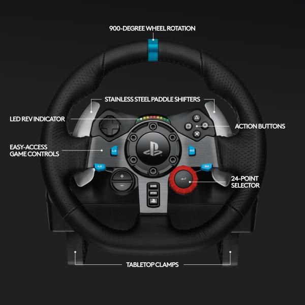 Logitech G29 Driving Force Racing Wheel for PS5, PS4, PC, Mac 