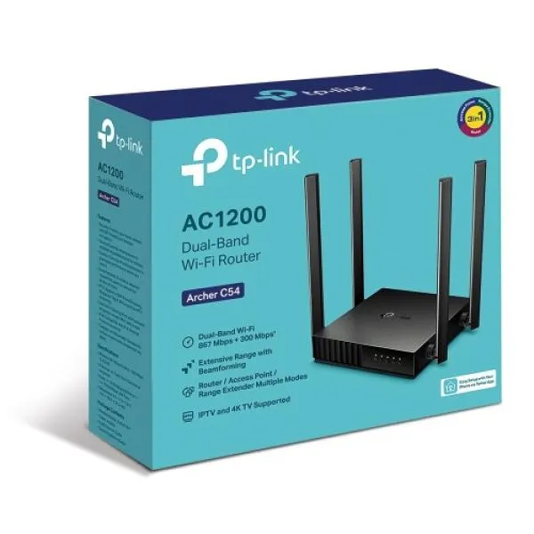 TP-Link Archer C54 AC1200 Dual Band 4 Antenna MU-MIMO Beamforming Wi-Fi Router image 3