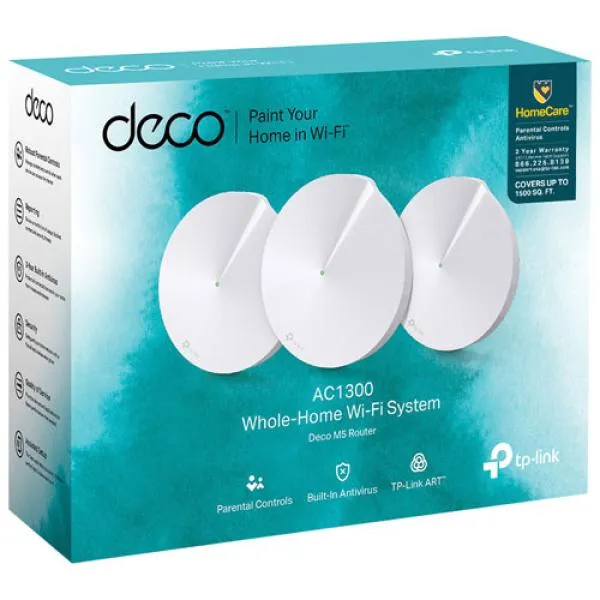 TP-Link Deco M5 AC1300 Secure Whole-Home Wi-Fi Router with Access point [3 Pack] image 2