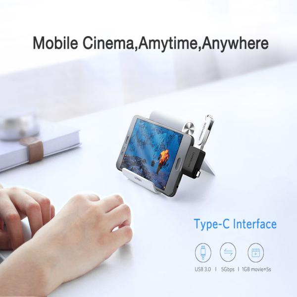 UGREEN 30453 2 in 1 Adapter Micro USB Male + USB Type C Male to USB 3.0 Female image 2