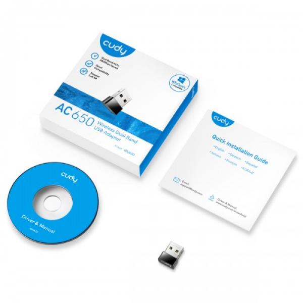 Cudy WU650 650mbps Wi-Fi Dual Band USB Adapter image 3