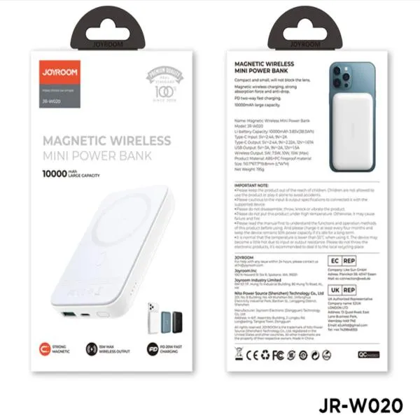 JOYROOM JR-W020 10000mah 20W Magnetic Wireless Mini Power Bank image 2