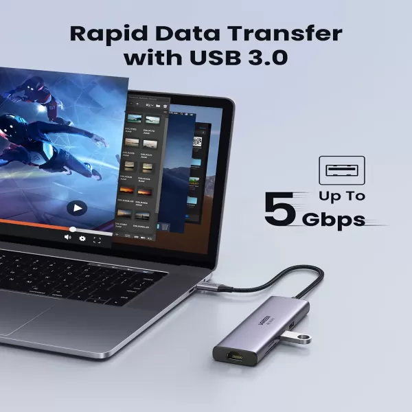 Ugreen CM512 (60515) 7-in-1 4K HDMI USB C Hub image 7