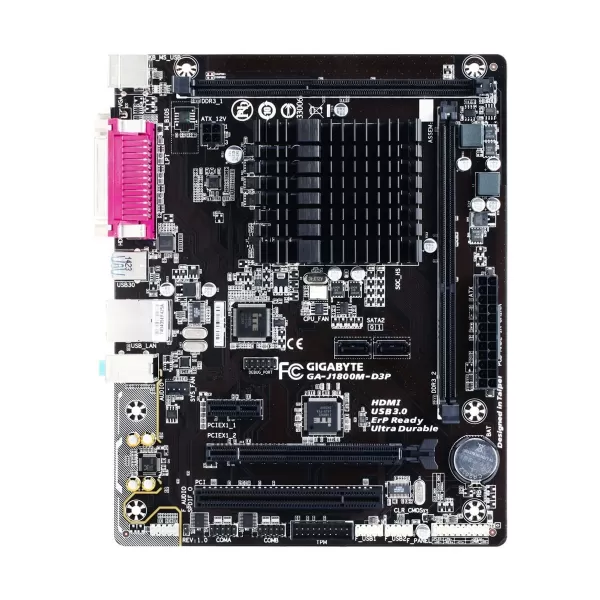 GIGABYTE GA-J1800M-D3P Motherboard with Built In 2.41Ghz DDR3 Celeron Processor image 2