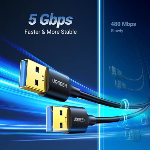 UGREEN USB 3.0 Cable 1.5FT, Nylon Braided Male to Male Cable, 5Gbps image 4