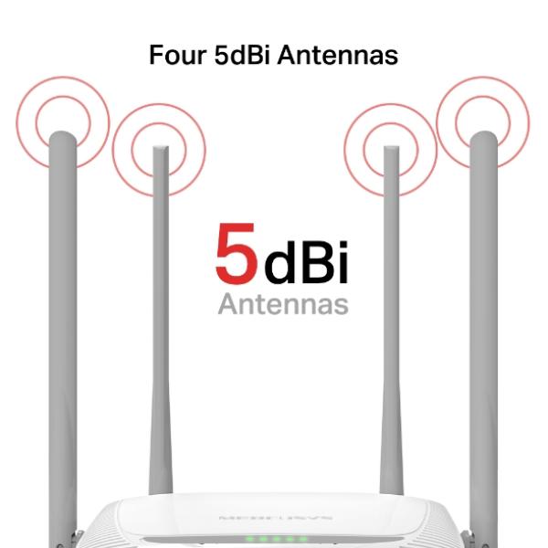 Mercusys MW325R 300Mbps 4 Antenna Wireless Router Black image 5
