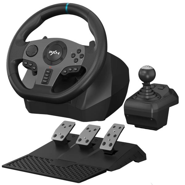 PXN V9 Racing Wheel - Steering Wheel V9 Driving Wheel 270°/ 900° Degree Vibration Gaming Steering