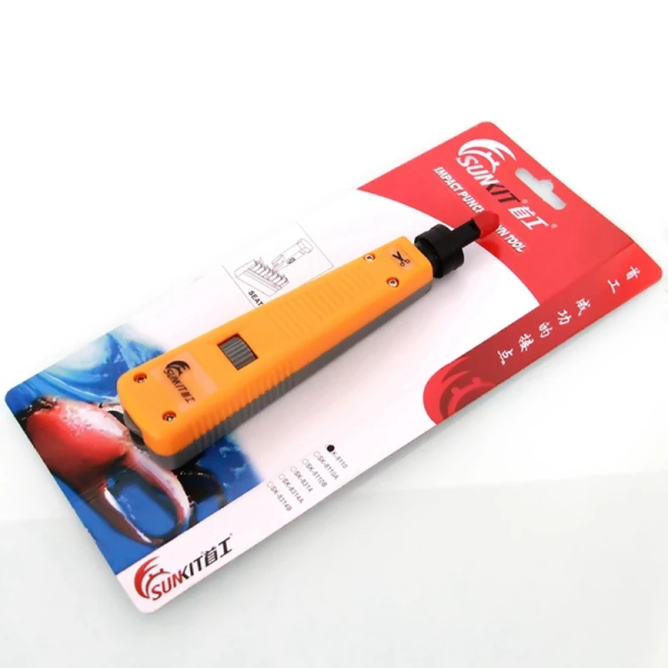 SUNKIT SK-8110 RJ45 RJ11 Impact Punch Down Tool Networking  Wire Tracker image 2