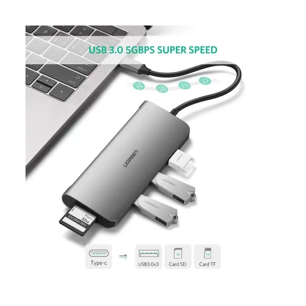 UGREEN CM179 (40873) USB Type C 9 in 1 Multifunctional Adapter image 3