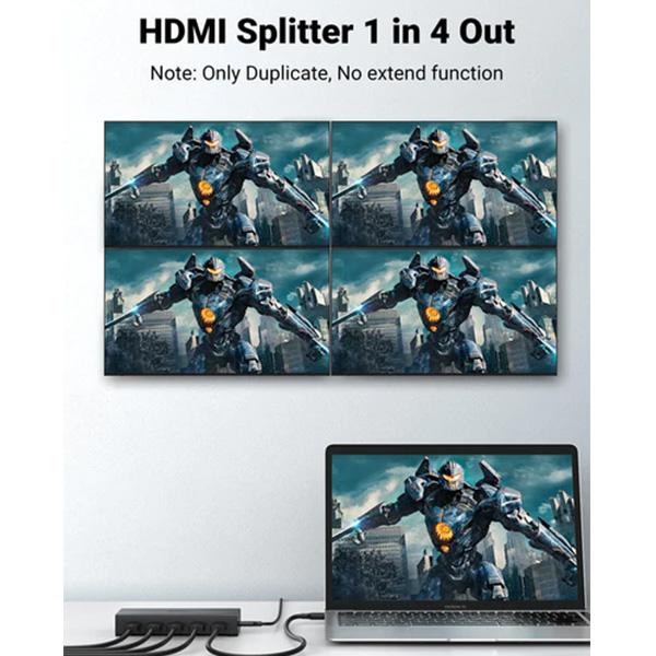 UGREEN CM570 (90514) 4K@60Hz 1 in 4 out HDMI Splitter image 4